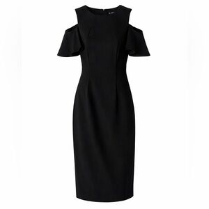 Zara Cold Shoulder Sheath Dress Black Size‎ XS